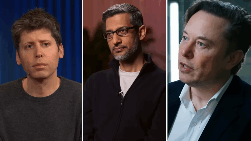 Sam Altman Sundar Pichai Elon Musk